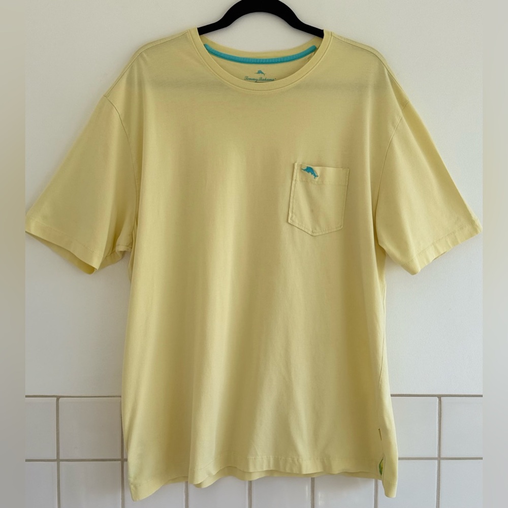 Tommy Bahama RELAX Yellow Short Sleeve Tee size: XL